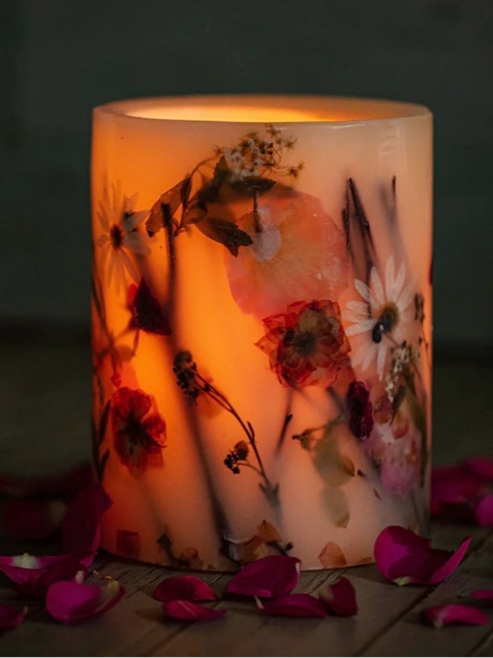 Rosy Rings NWOT Apricot Rose Pillar Candle - Apricot Rose - Picture 6 of 6